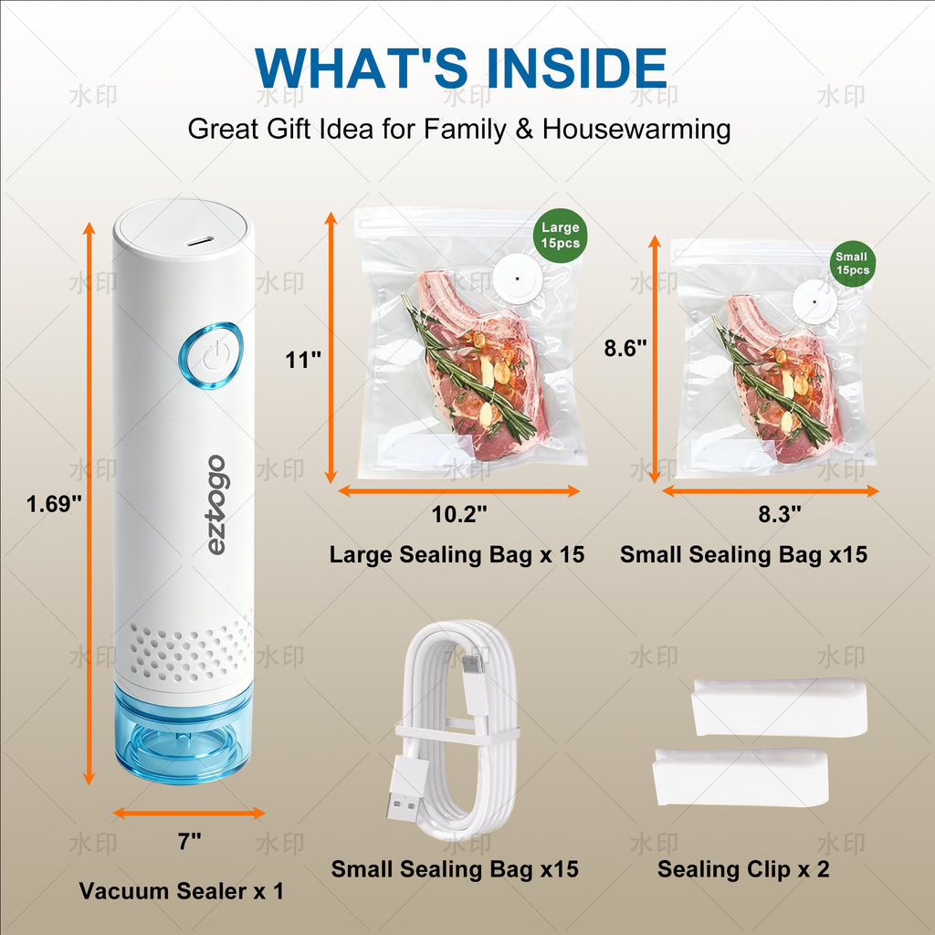 EZTOGO Portable Handheld Vacuum Sealer